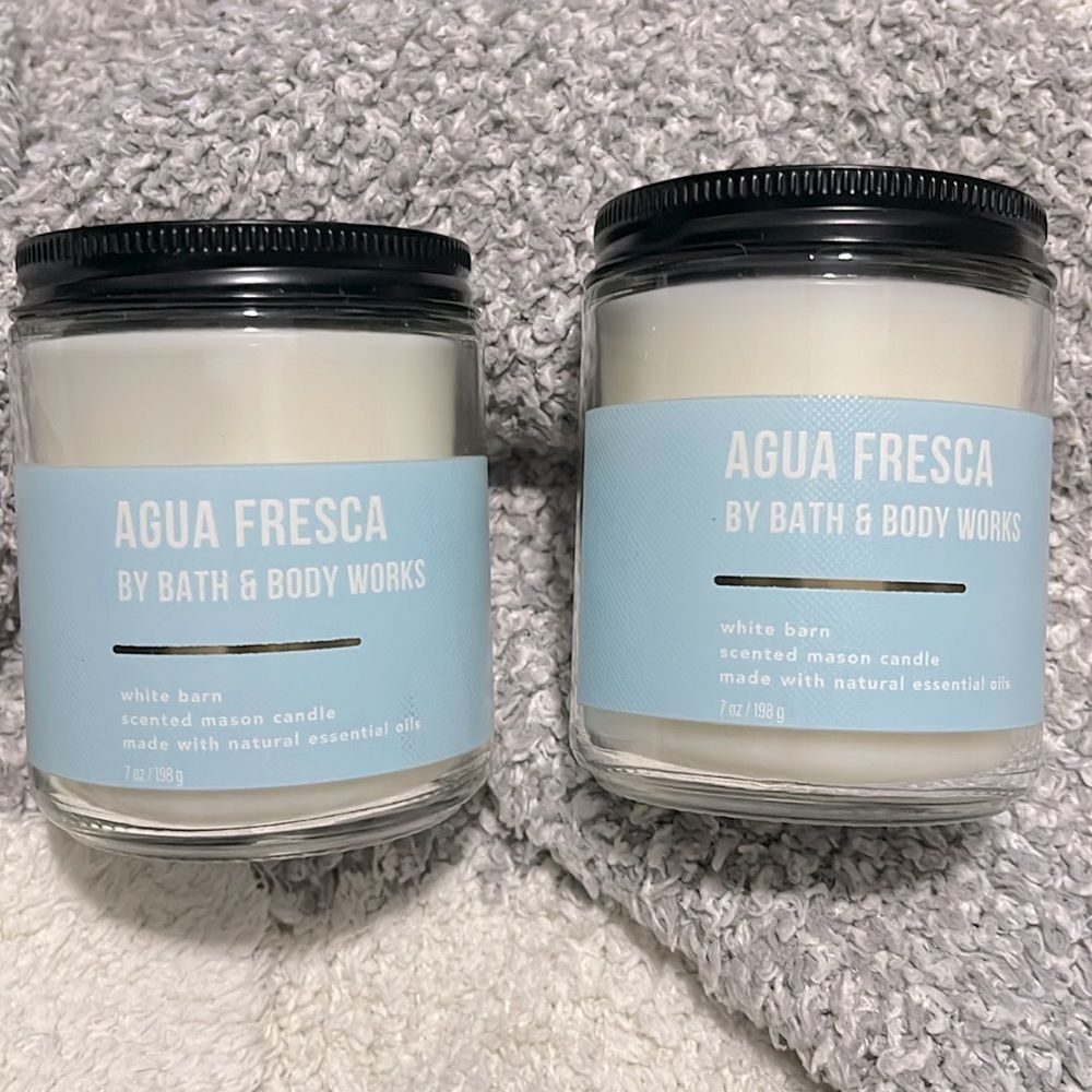 NWT- White Barn. Two “Agua Fresca” 7oz Candles